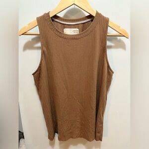 Jackson Rowe Brown Ribbed Tank Top